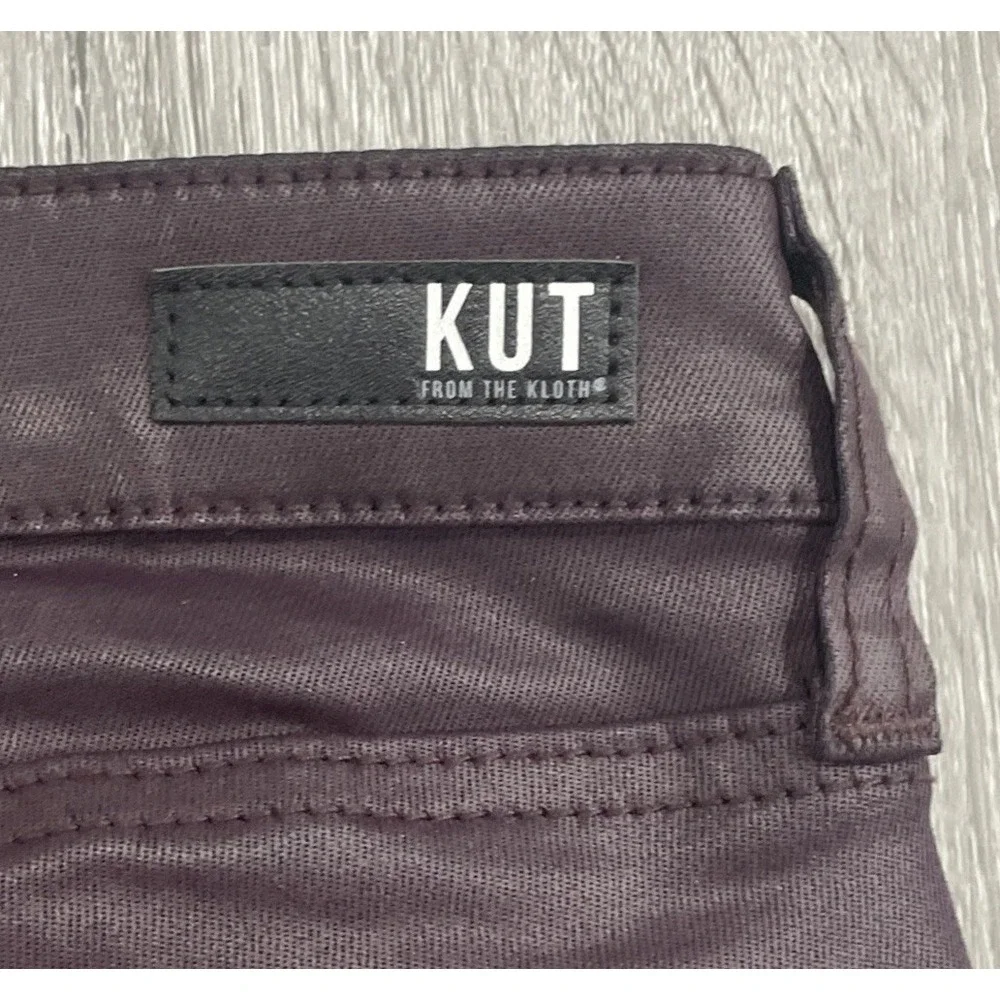 NWT KUT From The Kloth Connie High Rise Ankle Skinny Jeans Purple Women's Size 0